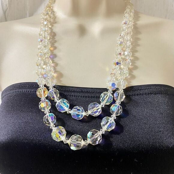 𝅺VINTAGE aurora borealis necklace - Picture 1 of 4